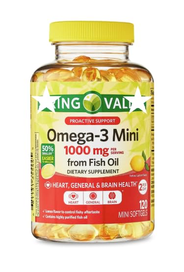 Fish Oil 1000 mg 120 Count Omega-3 Softgels V1471