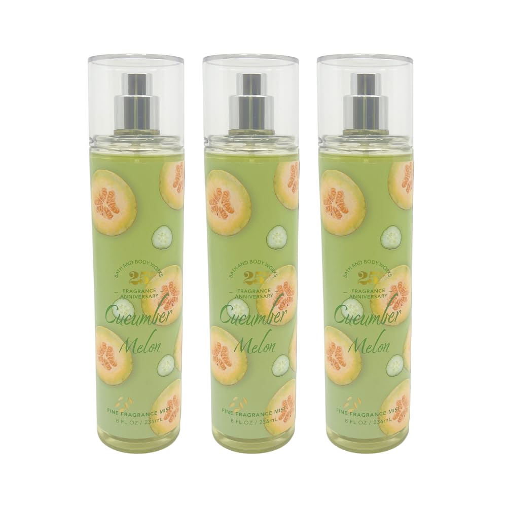 Cucumber Melon Fine Fragrance Mist 8 fl oz Pack of 3 H24792