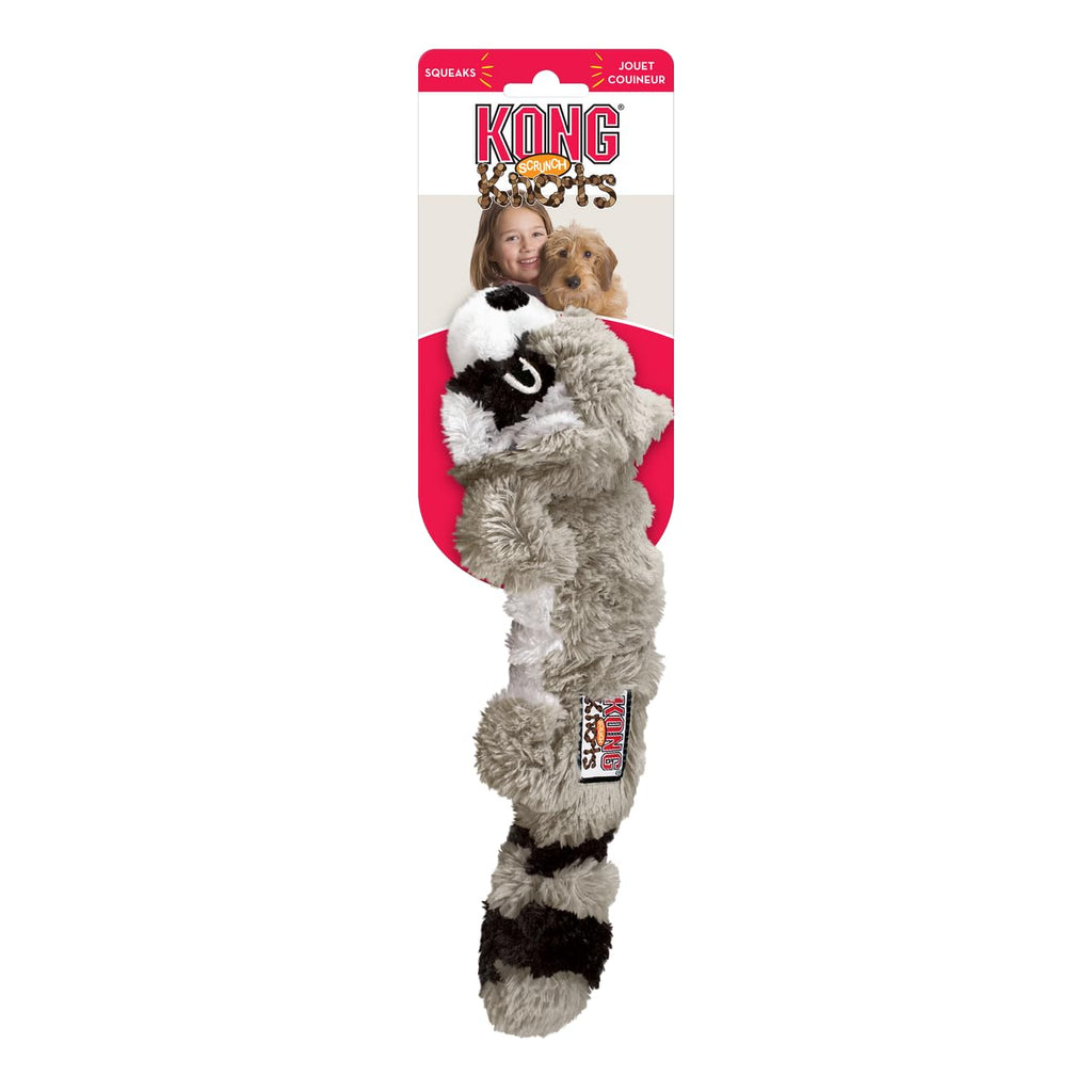 2 Pack Stuffing-Free Plush Dog Toy with Knotted Ropes & Squeaker F855