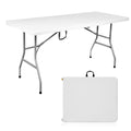 Folding Table 6ft Portable Heavy Duty Plastic White K19001