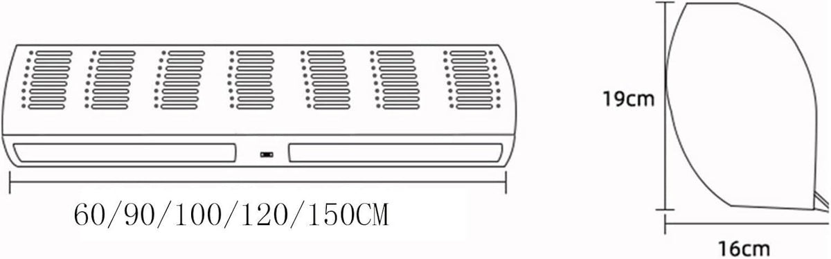 Commercial Indoor Wall-mounted 2-speed Air Curtain O897