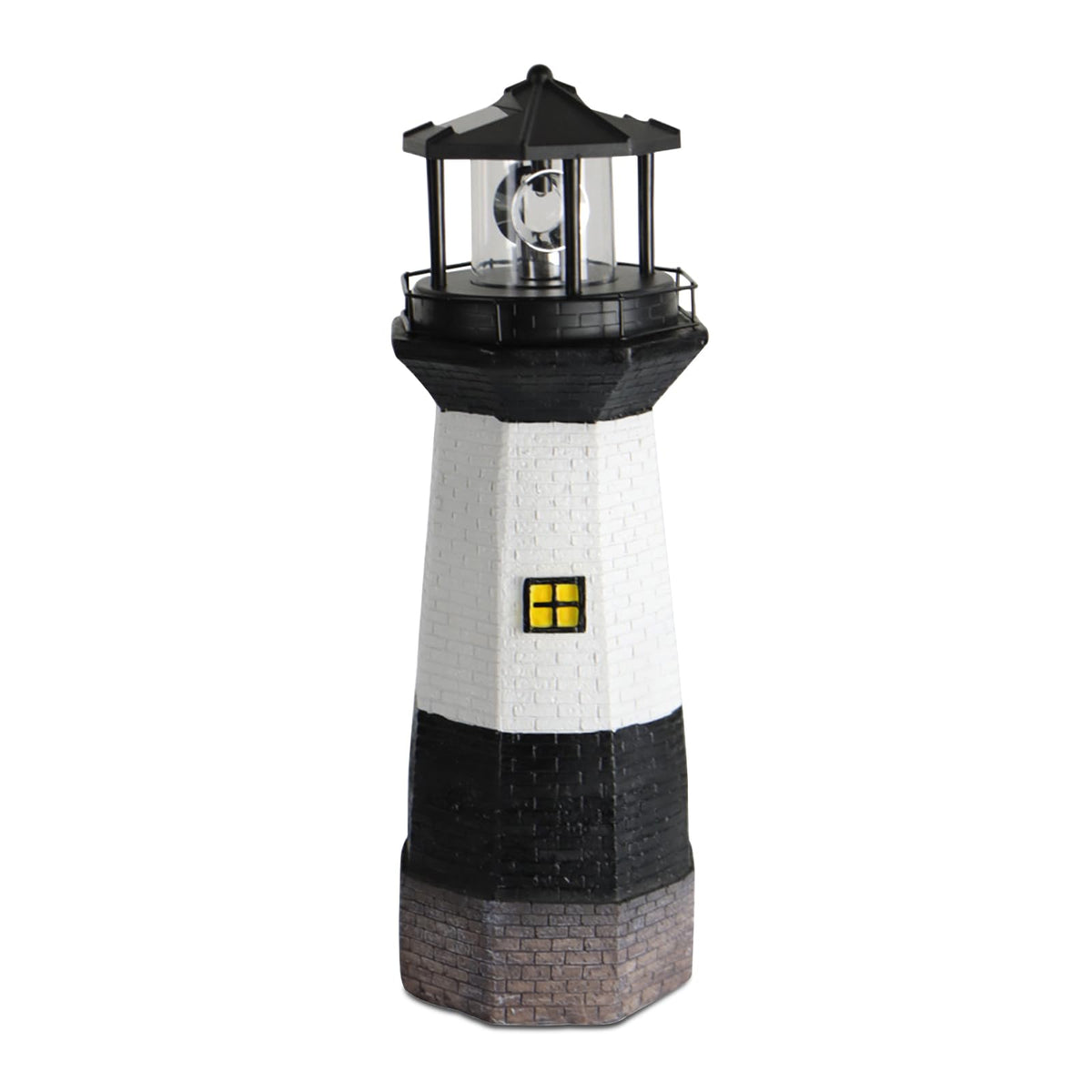 Solar Powered Lighthouse Garden Light with Rotating Beacon K48079