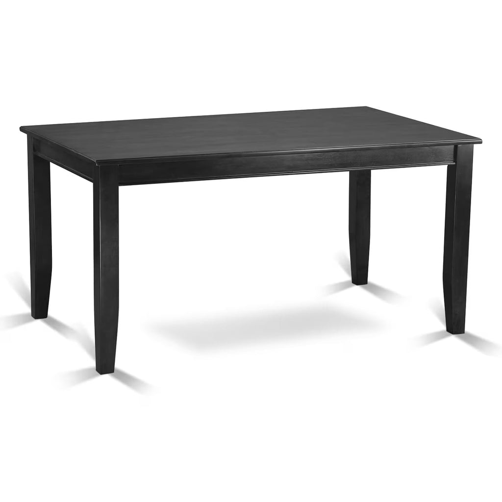 5 Piece Black Dining Table Set with 4 Faux Leather Chairs F824238