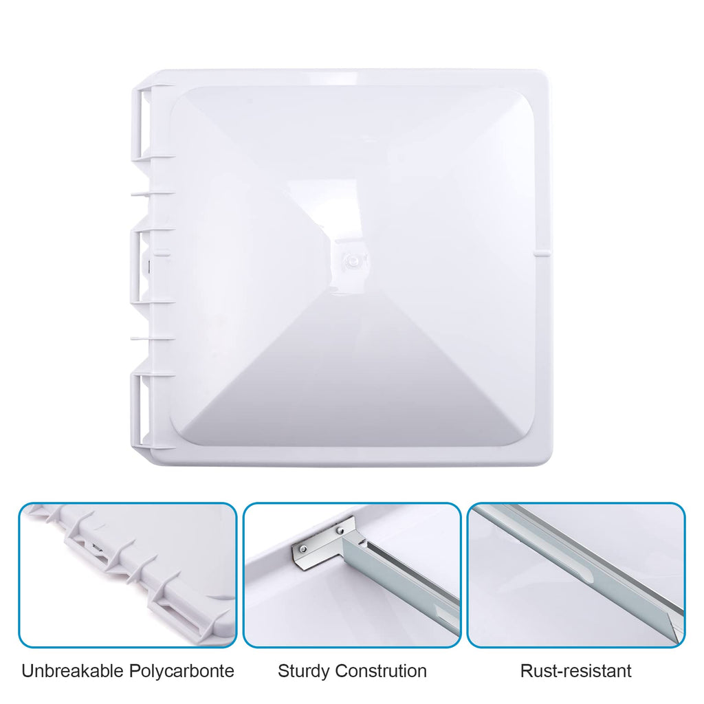 White 13 x13 inch RV Roof Vent Cover Replacement X656474