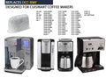 8-12 Cup Coffee Filter & Set of 12 Charcoal Water Filters Y2617