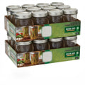 16oz Regular Mouth Glass Canning Jars With Lids, 12 Count F82525