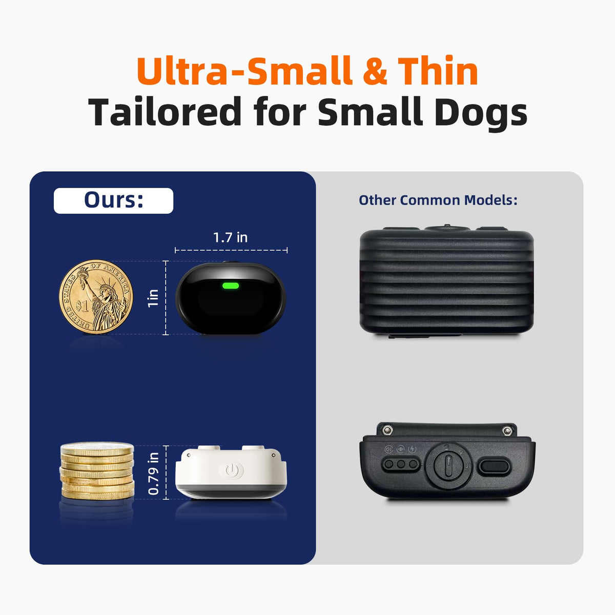 Ultra-Small Cat Training Collar with Remote, Waterproof, Rechargeable (Beige) D2681