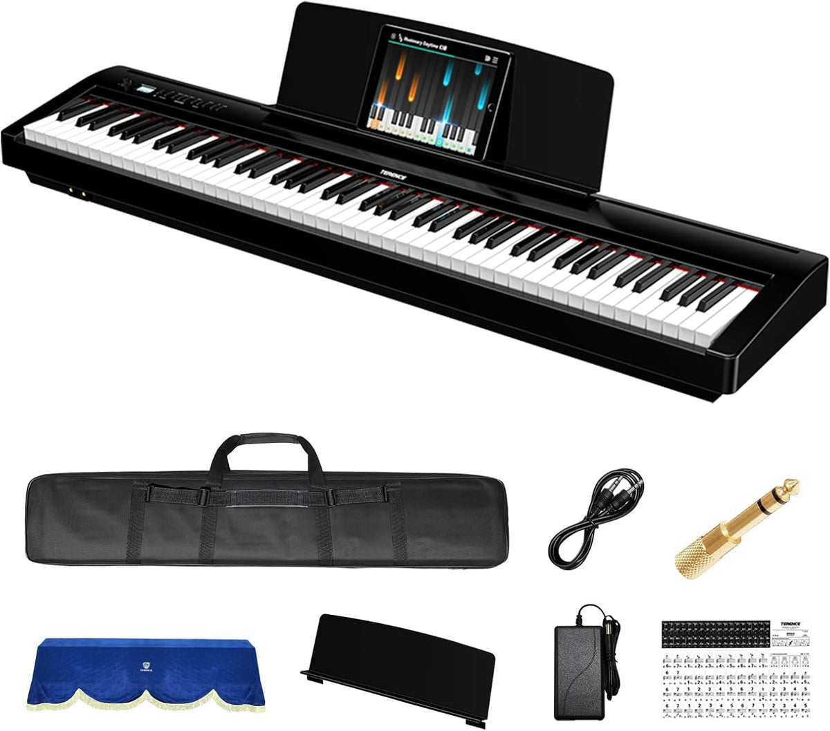 88 Key Weighted Digital Piano Keyboard with Bluetooth MIDI E8749
