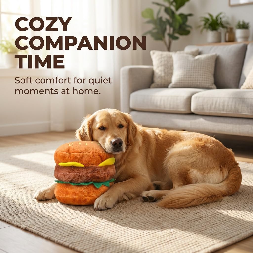 Hamburger Shape Dog Squeaky Toy K8400