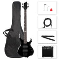 Full Size Flame Design Electric Bass Guitar Kit X859696