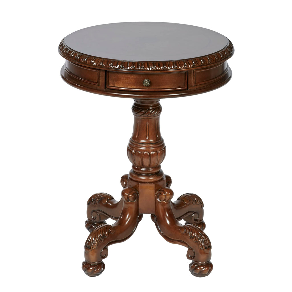 Autumn Cherry Pedestal End Table K20492