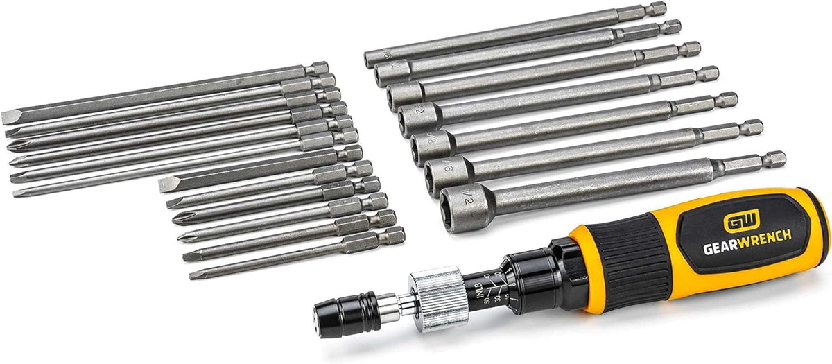 20 Pc 1/4" Drive Torque Screwdriver Set D21950