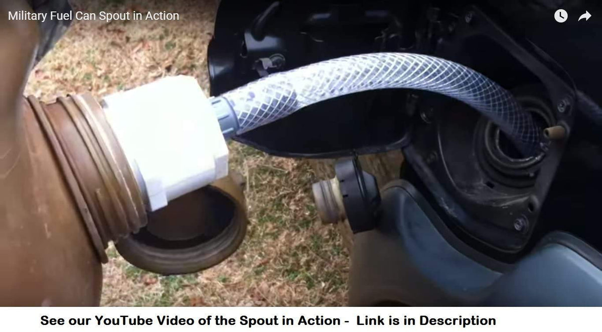 High-Flow Spout for Fuel Cans - 1 Inch Diameter Hose G3500