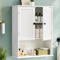 30" x 24" White Wooden Bathroom Wall Cabinet D745