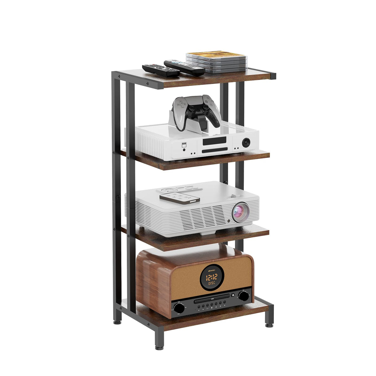 4-Tier Wooden AV Media Stand D217489