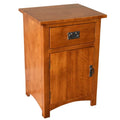 Solid Wood Nightstand with 1 Door and Drawer R8843