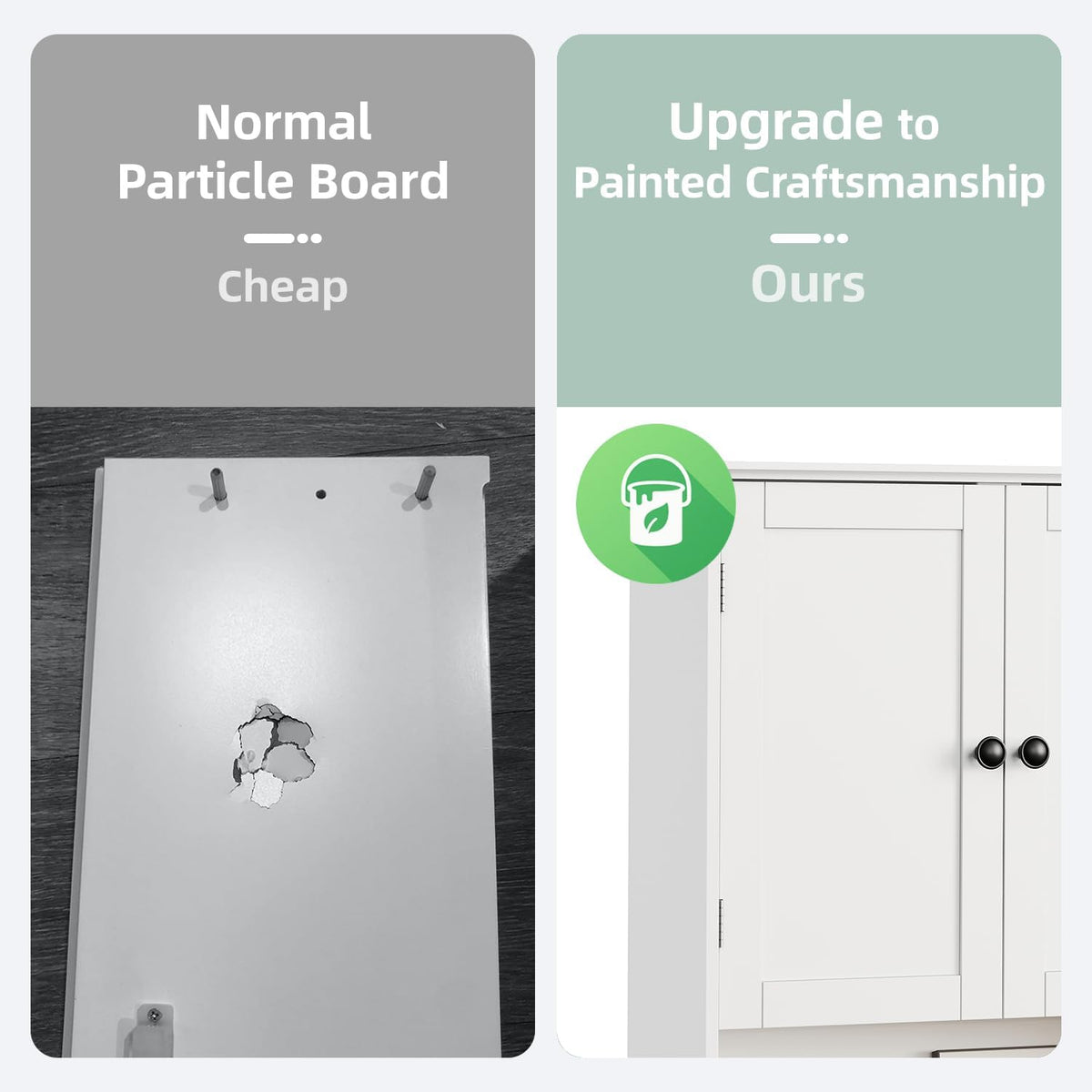 30" x 24" White Wooden Bathroom Wall Cabinet D745
