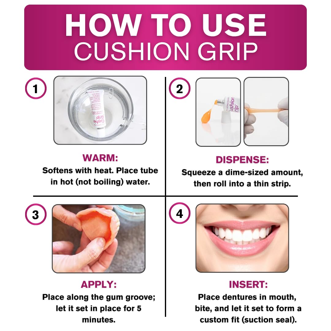 Cushion Grip Thermoplastic Denture Adhesive 1 oz R668