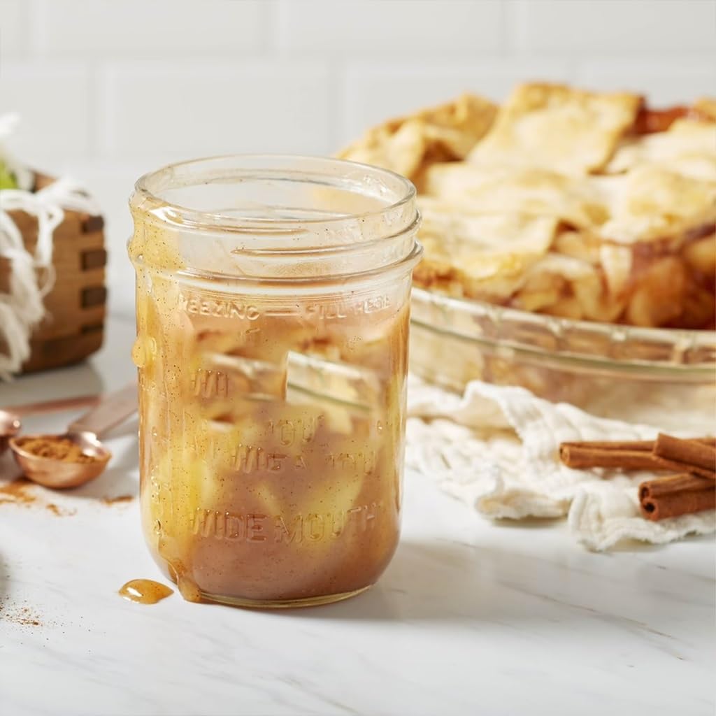 16oz Regular Mouth Glass Canning Jars With Lids, 12 Count F82525