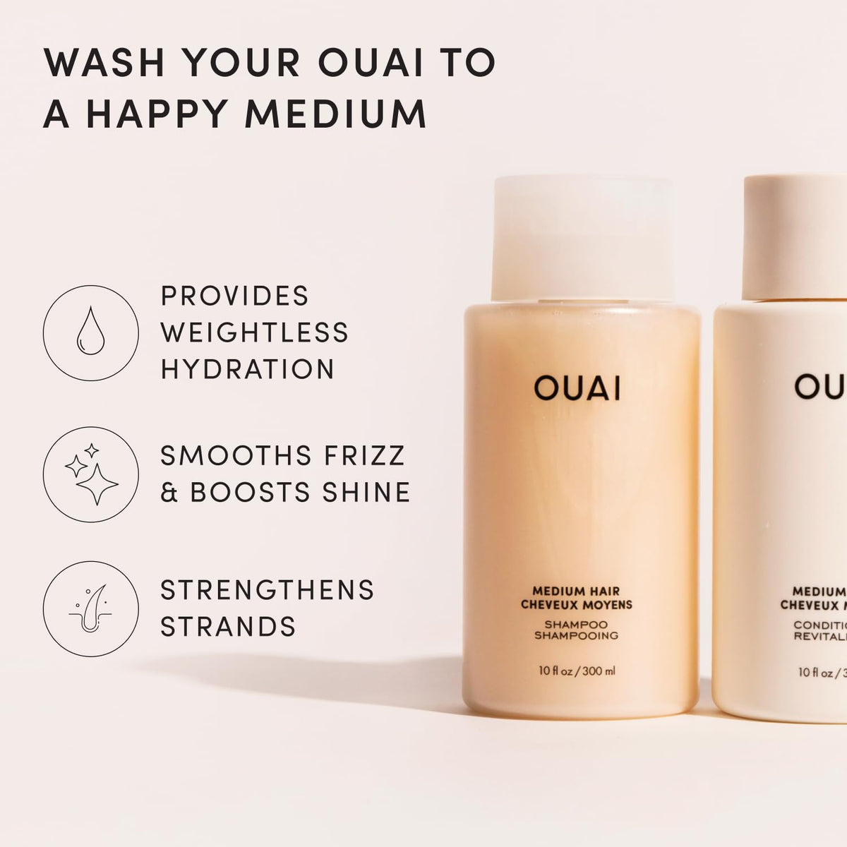 Medium Hair Shampoo and Conditioner Set 10 Fl Oz R9238