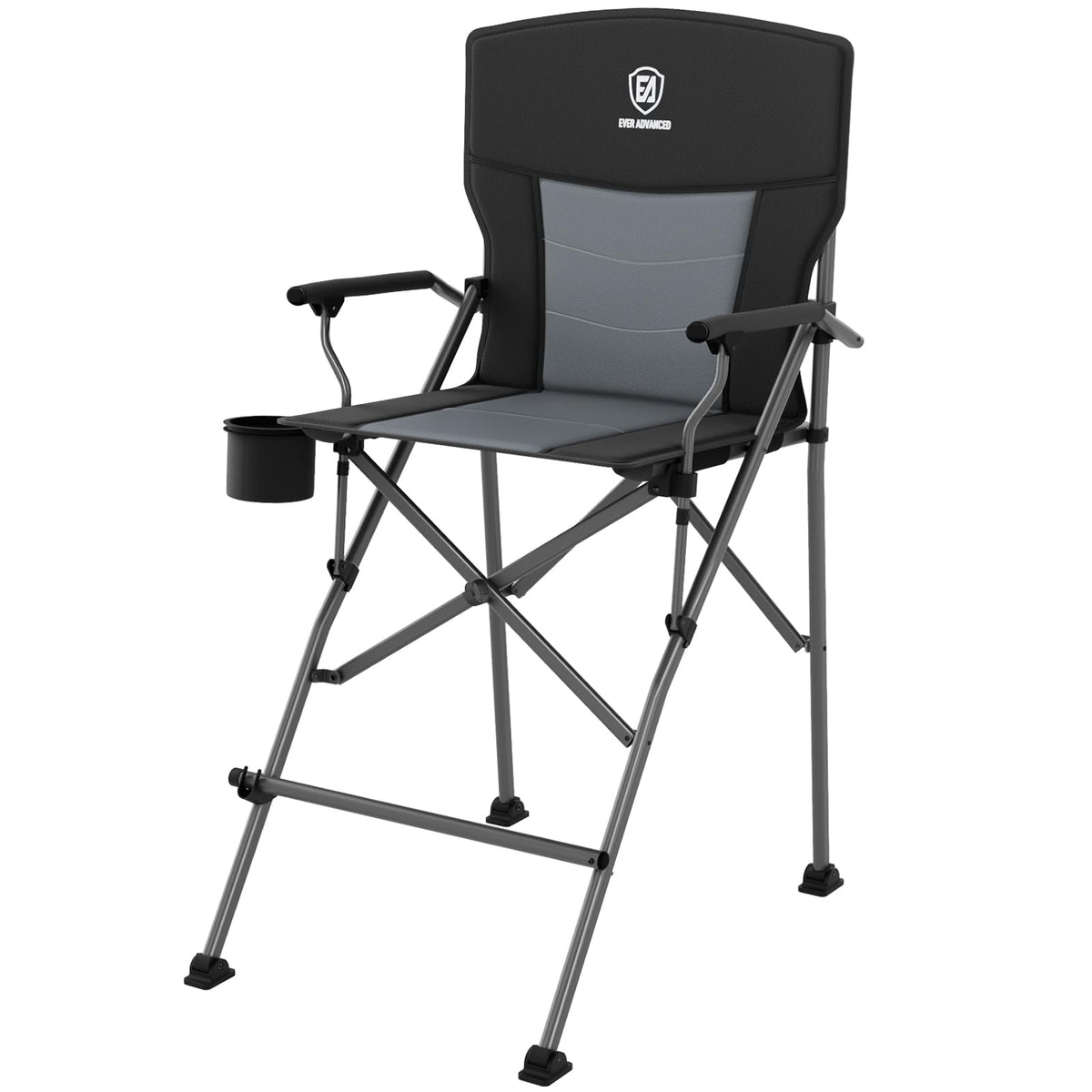 Foldable Camping Chair with Carry Bag Black Q833