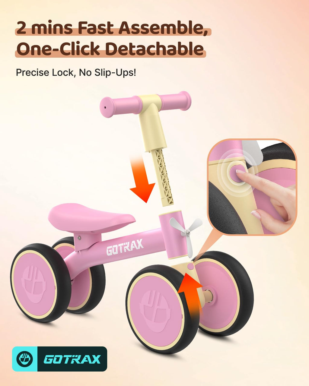 Baby Balance Bike 7" Silent Wheels Y65647