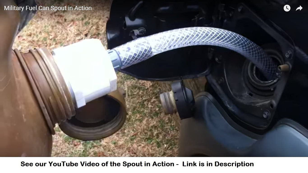 High-Flow Spout for Fuel Cans - 1 Inch Diameter Hose G3500