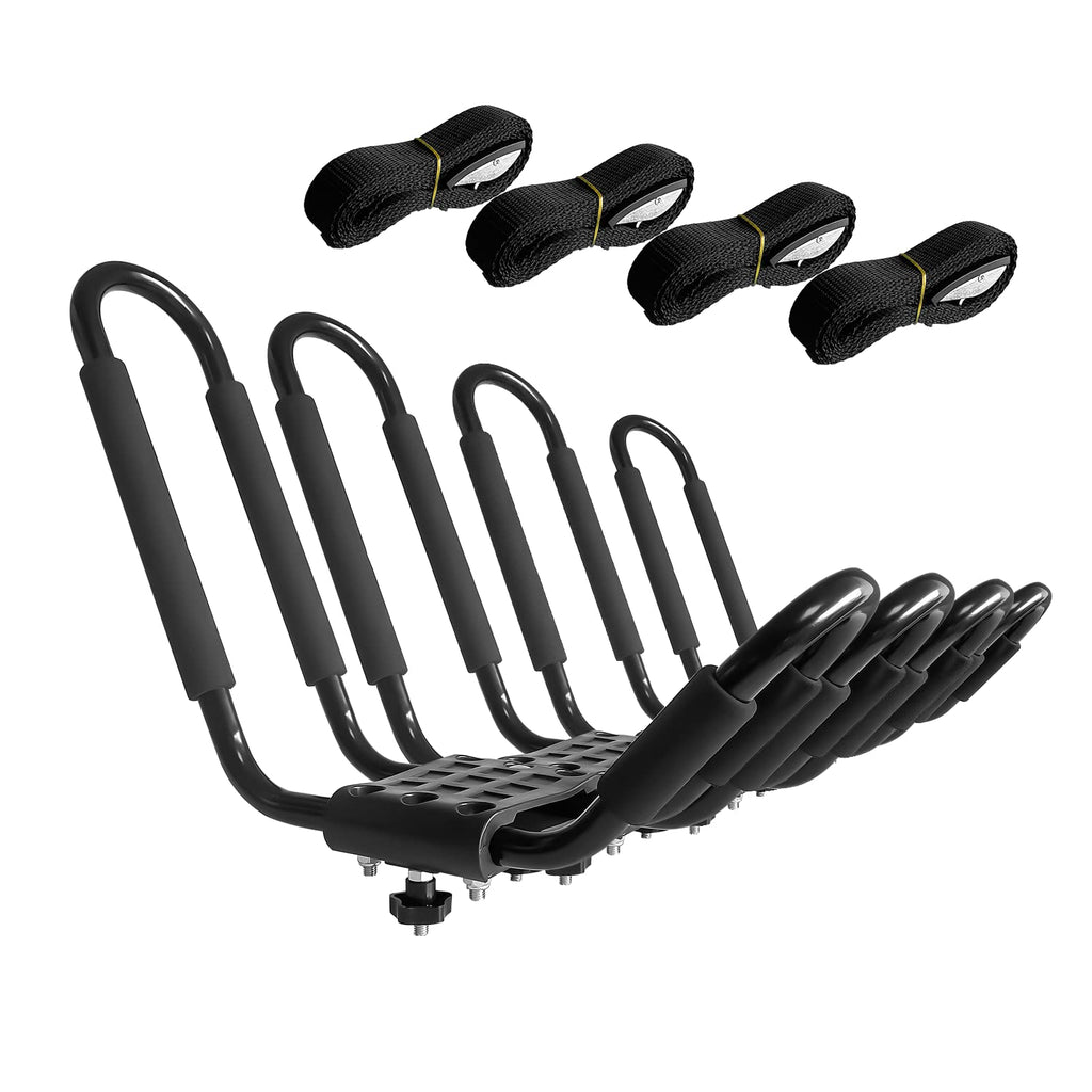 2 Pair J-Bar Kayak Roof Rack with 4 Ropes Y753