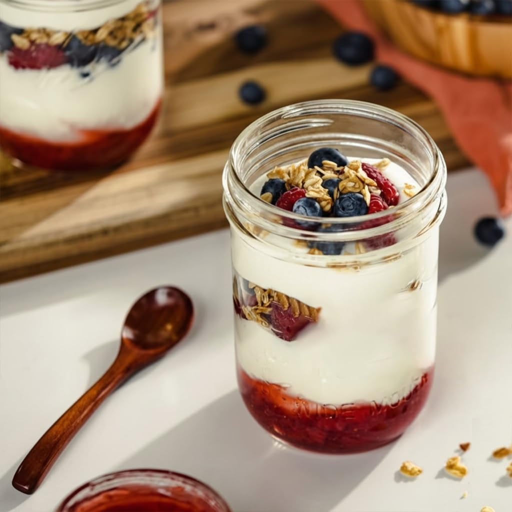 16oz Regular Mouth Glass Canning Jars With Lids, 12 Count F82525