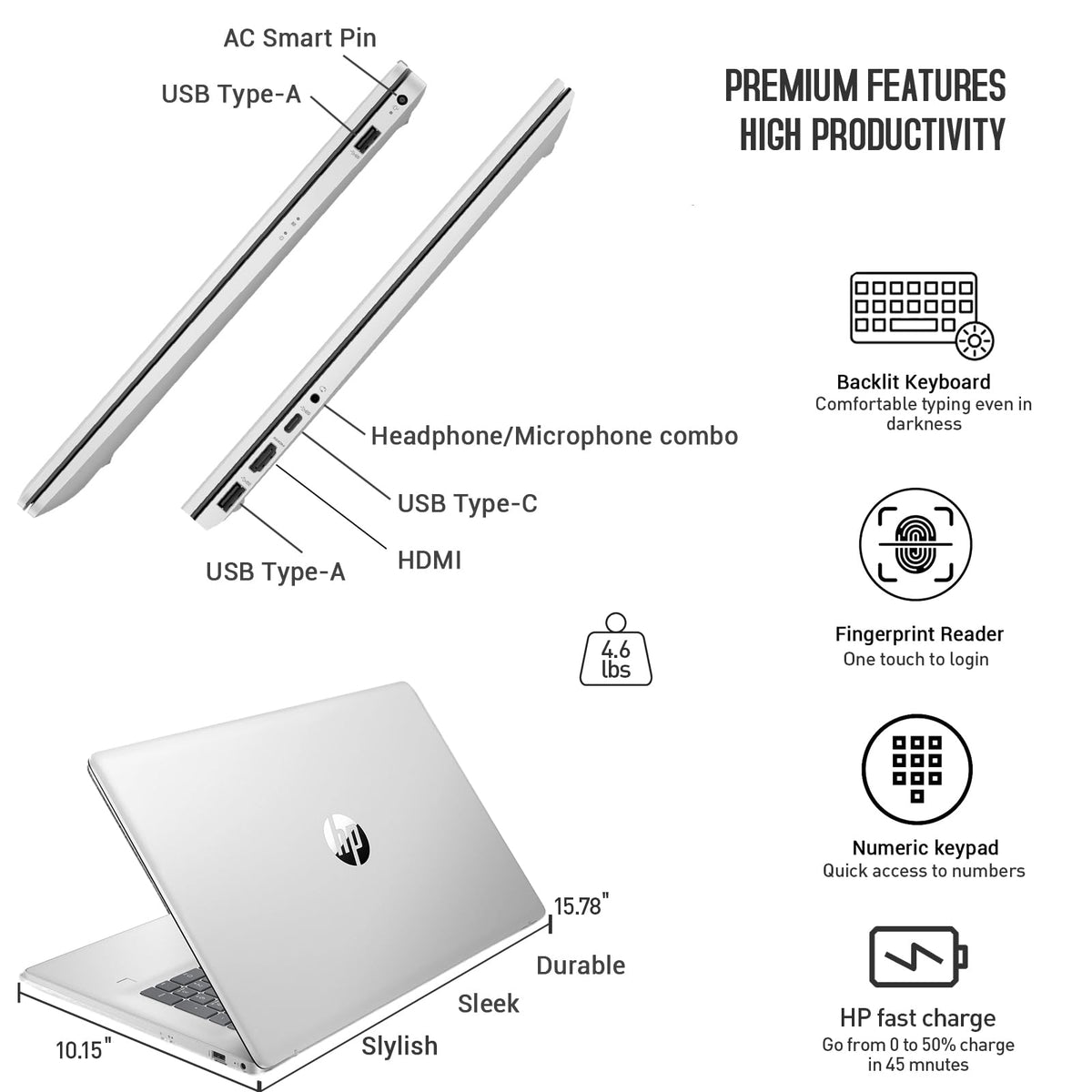 17 Inch Touchscreen Laptop, Intel 10-Core i7, 16GB RAM 1TB SSD O496796