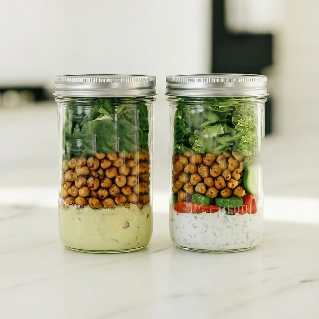 16oz Regular Mouth Glass Canning Jars With Lids, 12 Count F82525