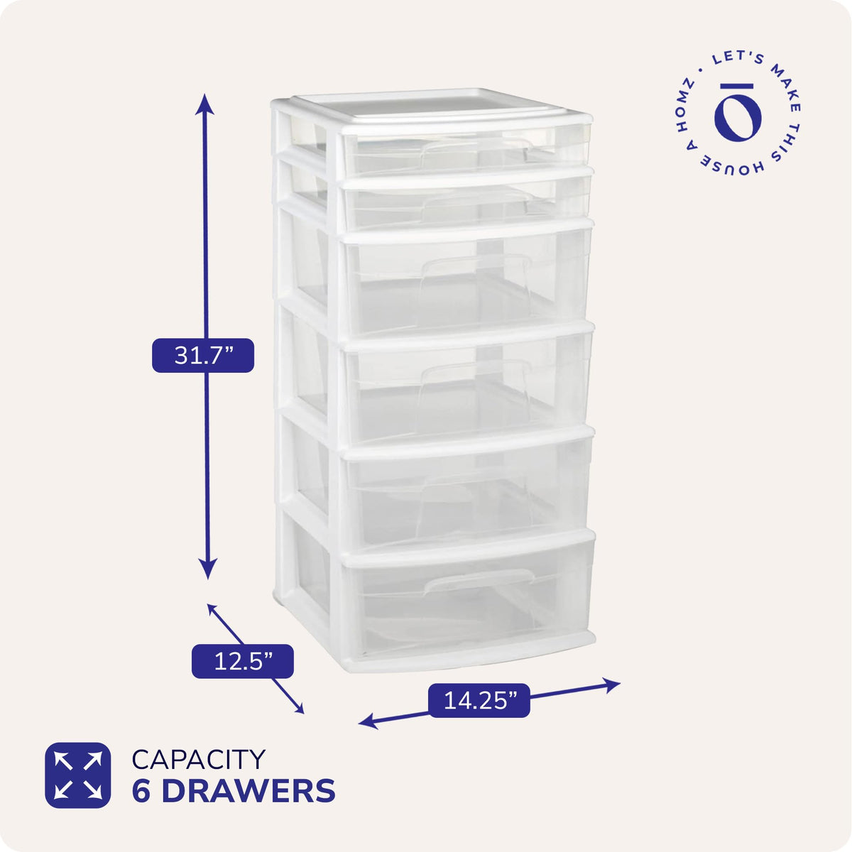 6-Tier Storage Cart with Removable Wheels N83896