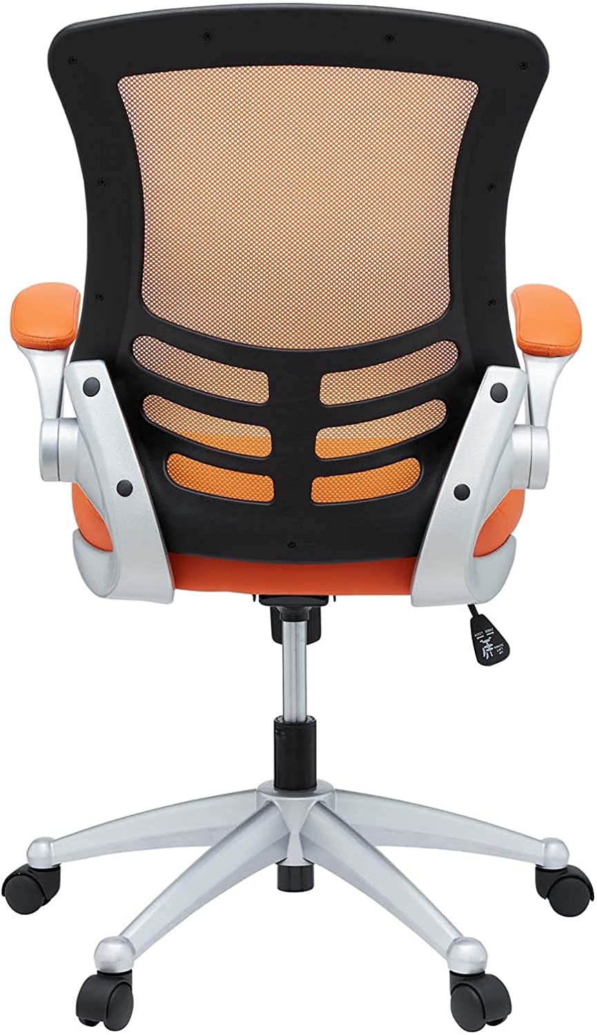 Orange Mesh Back Vinyl Seat Office Chair U328750