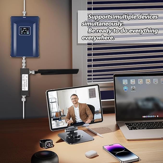 Cell Phone Signal Booster Up to 8000 Sq.Ft 5G 4G LTE Blue V719