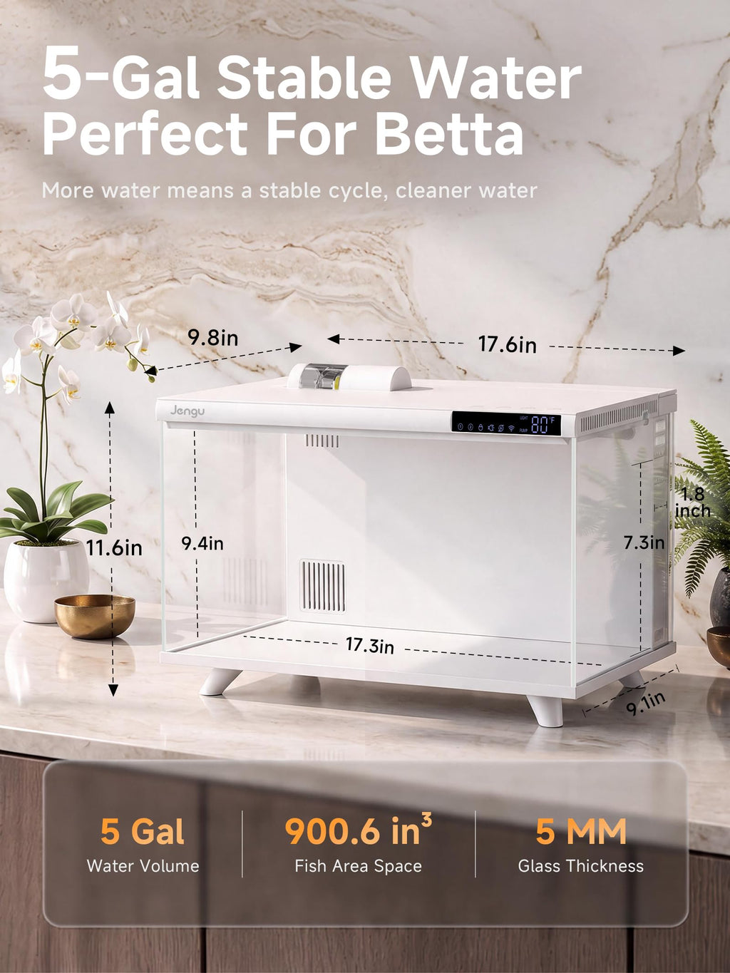 5 Gallon Smart Fish Tank Aquarium Kit M727637