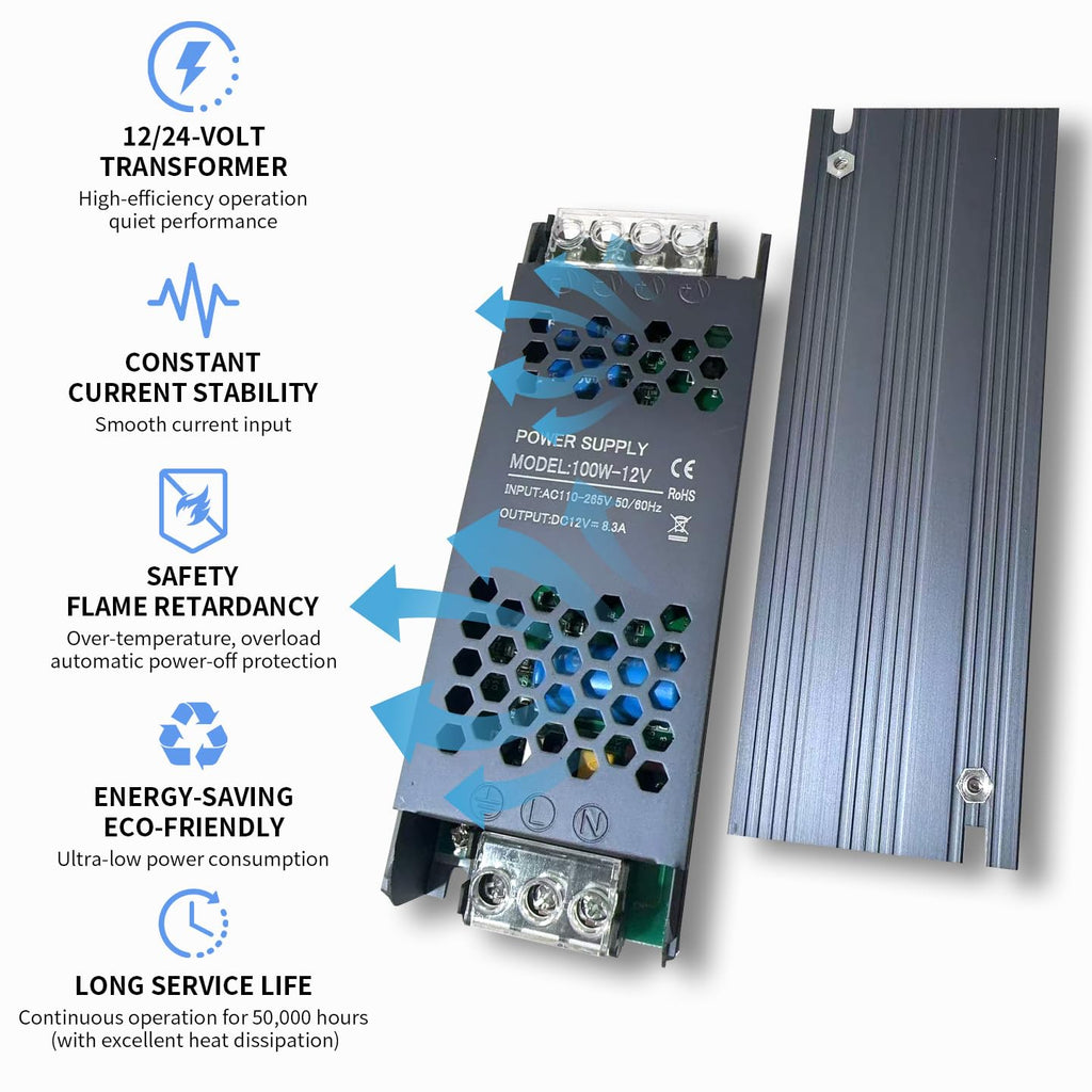 200W Ultra Slim 12v LED Driver Power Supply Y184742