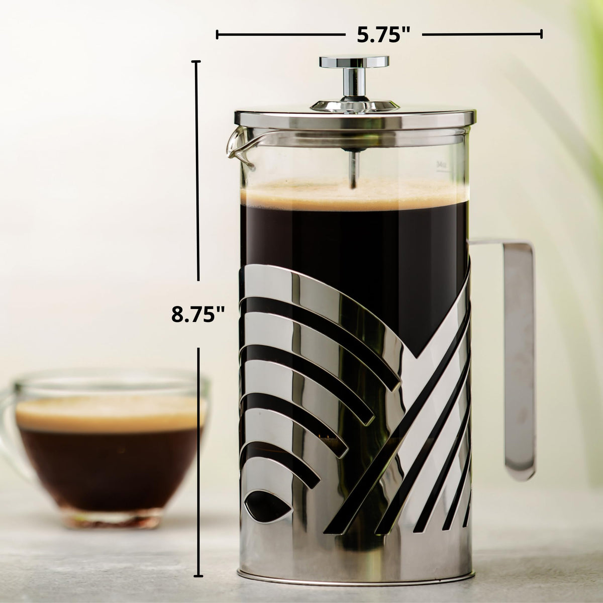 French Press Coffee Maker 34oz with 4 Filters I79949