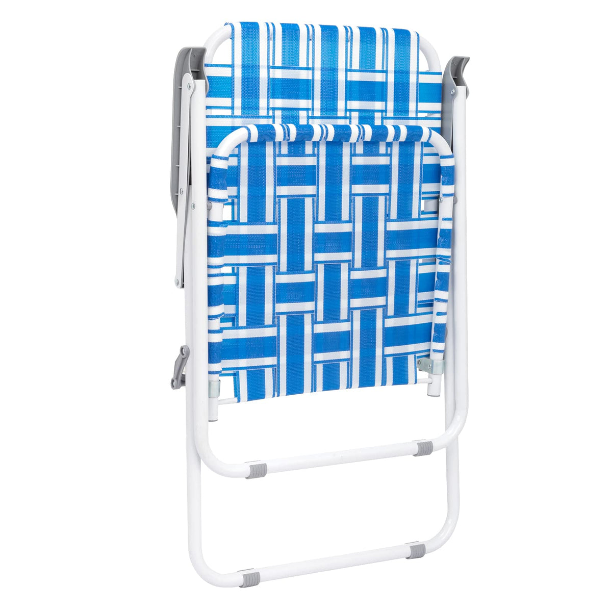 Set of 2 Blue Webbed Folding Patio Chair N326691
