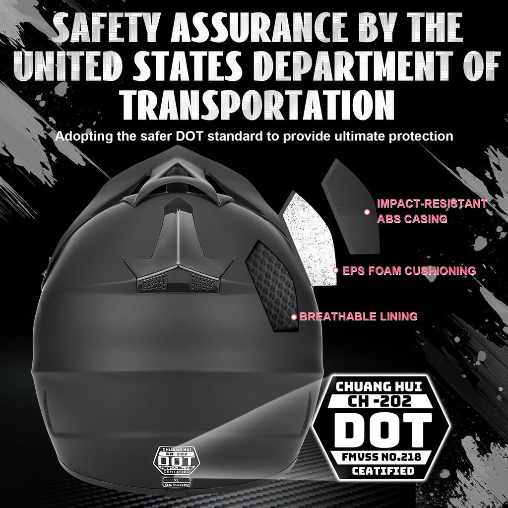 DOT Certified Full Face Dirt Bike Helmet Kit with Goggles, Gloves & Mask Q544400