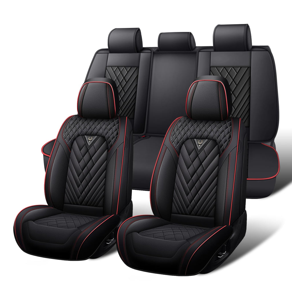 Waterproof Nappa Leather Full Set Car Seat Covers X7842