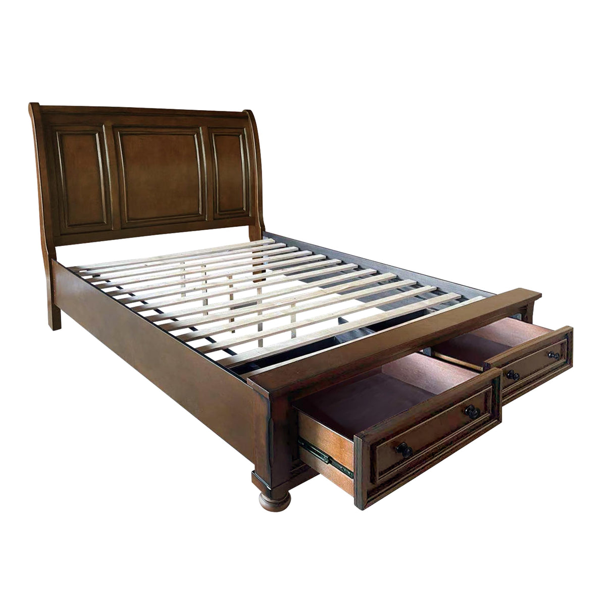 California King Platform Bed Frame with Storage Drawers V24385