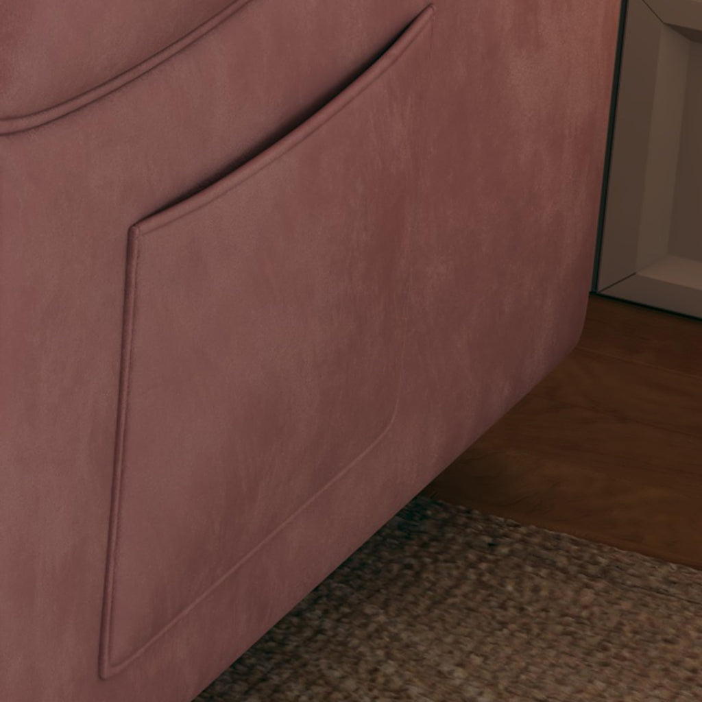 Pink Velvet 3 in 1 Convertible Sofa Bed N88507