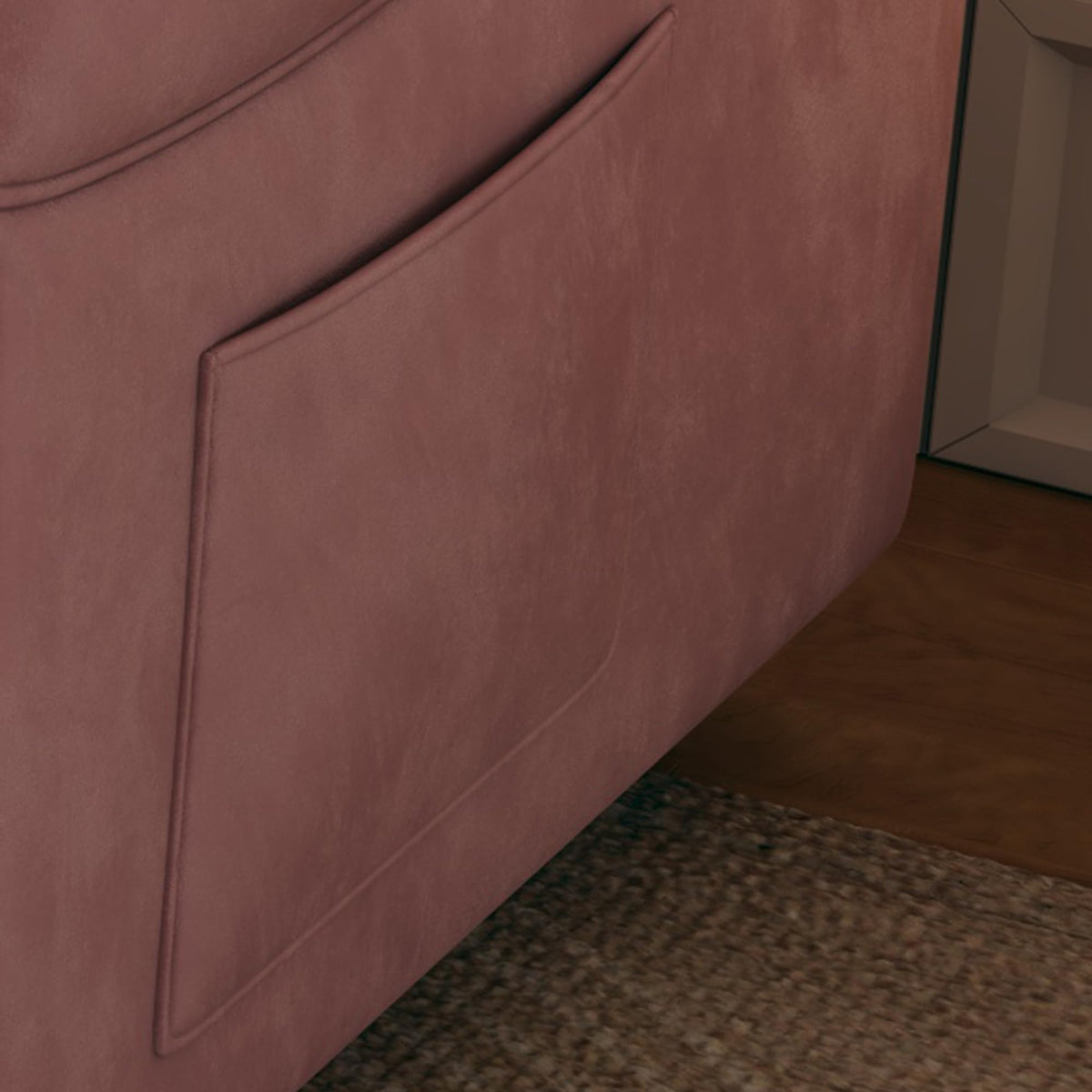 Pink Velvet 3 in 1 Convertible Sofa Bed N88507