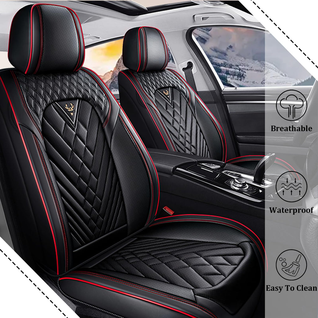 Waterproof Nappa Leather Full Set Car Seat Covers X7842