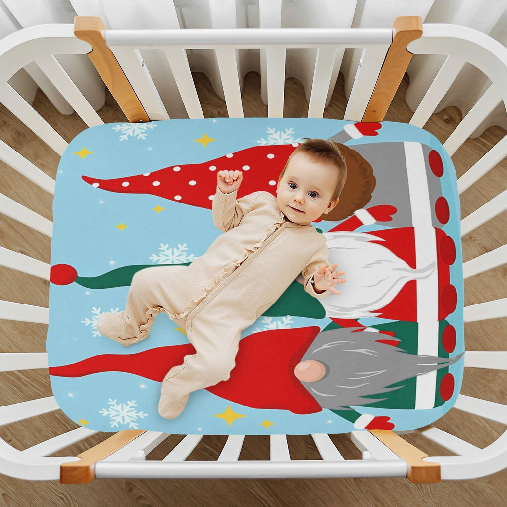 Christmas Gnomes Crib Sheet 52" x 28" Y3518