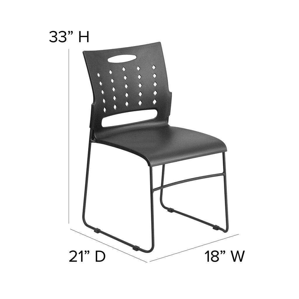 Black Stacking Chairs Set of 5 V89286