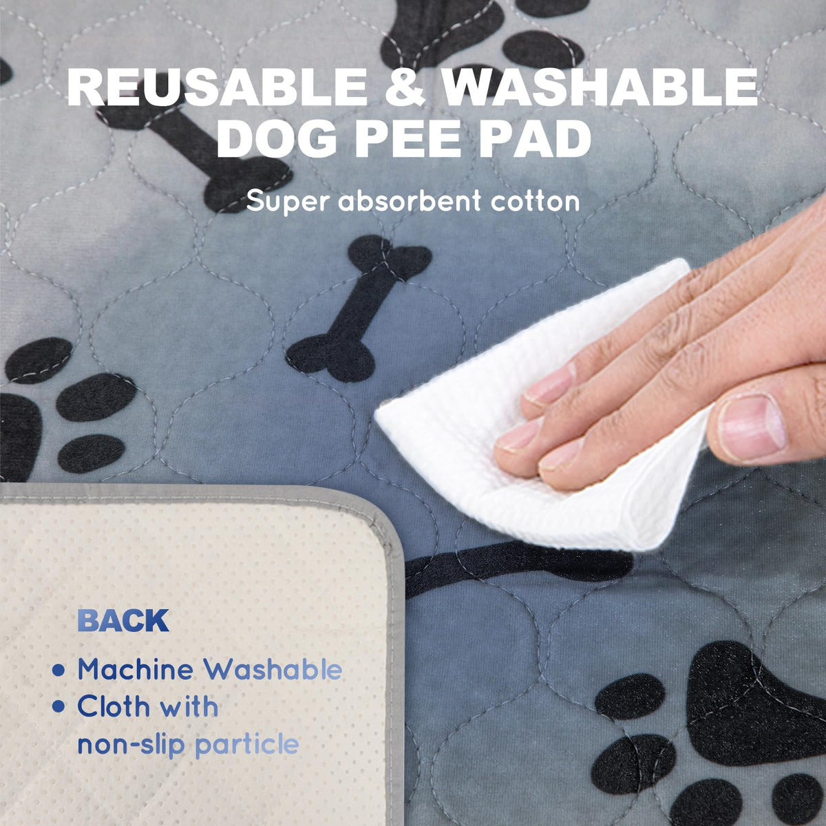 Extra Large Ultra-Absorbent Artificial Grass Pads with Washable Pee Pads 2 Sets C199098