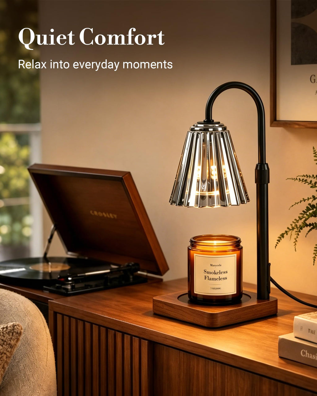 Vintage Candle Warmer Lamp with Timer Dimmer J49771
