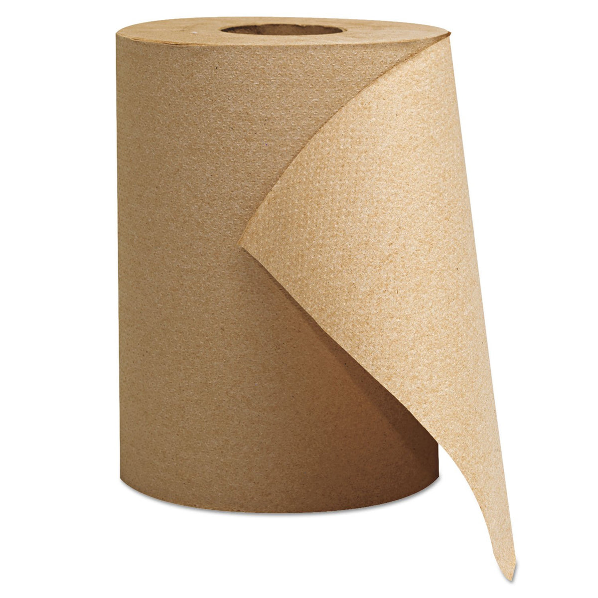 Brown 1-Ply Hardwound Roll Towels 8-Inch x 300 ft 12 Rolls M76714