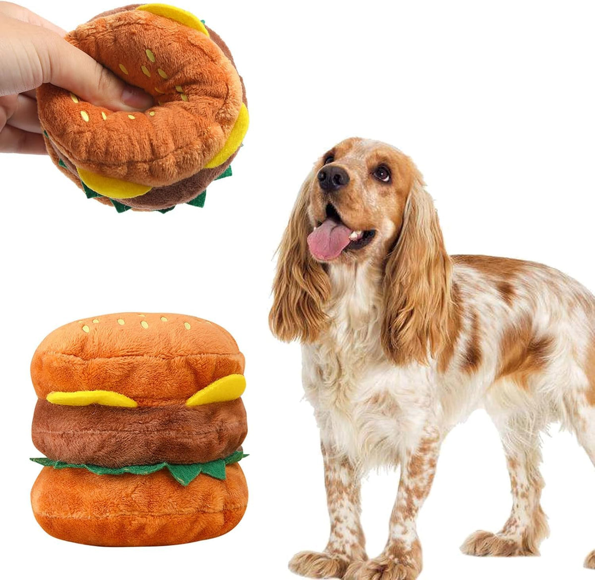 Hamburger Shape Dog Squeaky Toy K8400